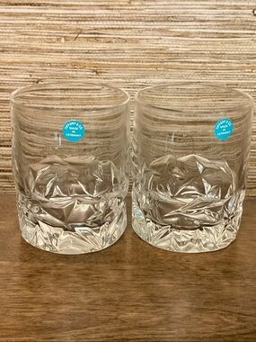 Tiffany & Co. Vintage Double Old Fashioned Crystal Tumblers - Pair